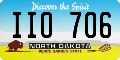ND license plate IIO706