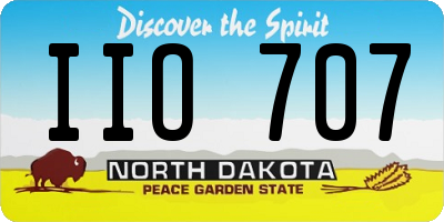 ND license plate IIO707