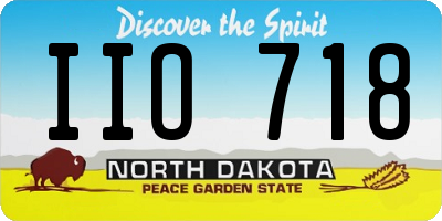 ND license plate IIO718