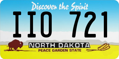 ND license plate IIO721