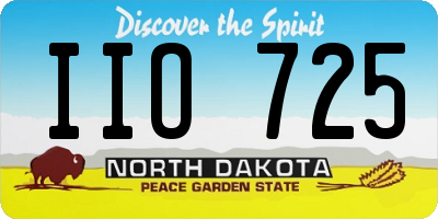 ND license plate IIO725