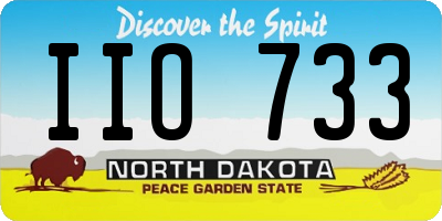ND license plate IIO733