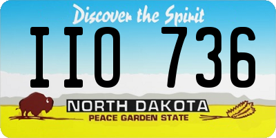 ND license plate IIO736