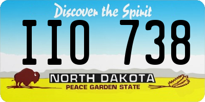 ND license plate IIO738