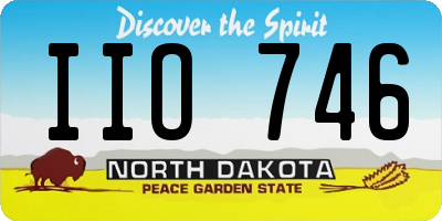 ND license plate IIO746