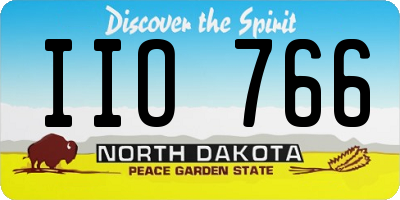 ND license plate IIO766