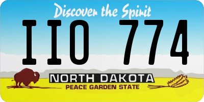 ND license plate IIO774