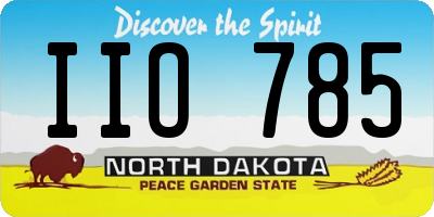ND license plate IIO785