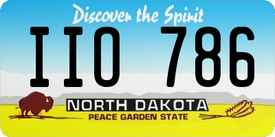 ND license plate IIO786