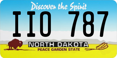 ND license plate IIO787