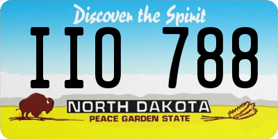 ND license plate IIO788