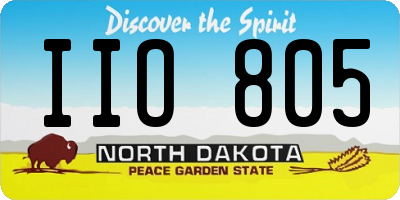 ND license plate IIO805