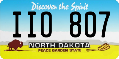 ND license plate IIO807