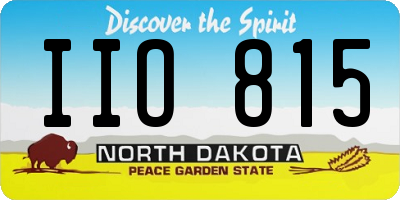 ND license plate IIO815
