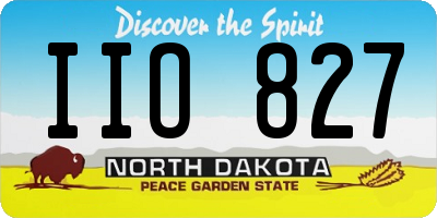 ND license plate IIO827