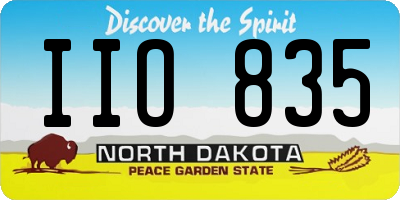 ND license plate IIO835