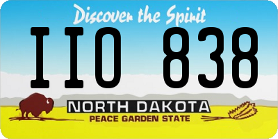 ND license plate IIO838