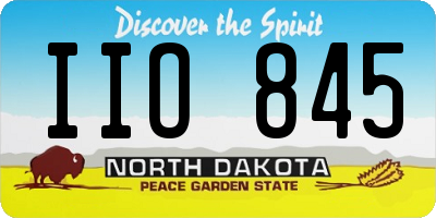 ND license plate IIO845