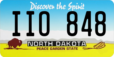 ND license plate IIO848