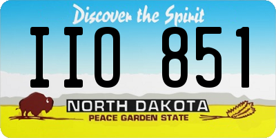 ND license plate IIO851