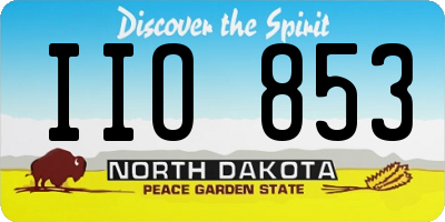ND license plate IIO853