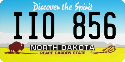 ND license plate IIO856