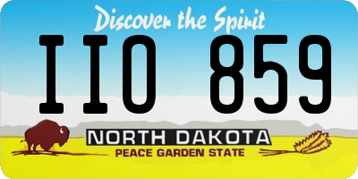 ND license plate IIO859