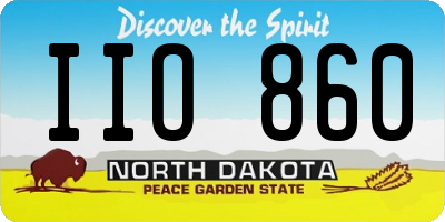 ND license plate IIO860