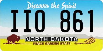 ND license plate IIO861