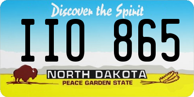 ND license plate IIO865