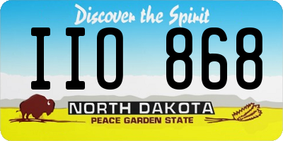 ND license plate IIO868