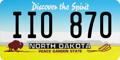 ND license plate IIO870
