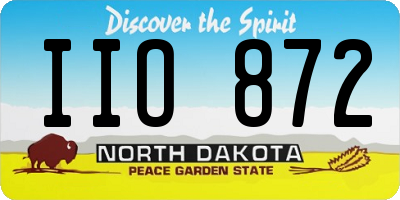 ND license plate IIO872