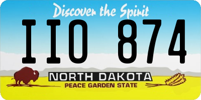 ND license plate IIO874