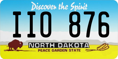 ND license plate IIO876