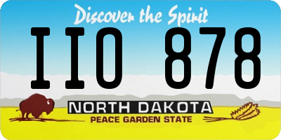 ND license plate IIO878