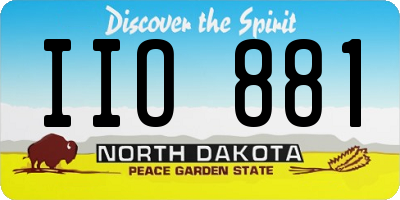ND license plate IIO881