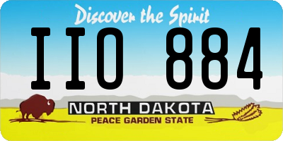 ND license plate IIO884