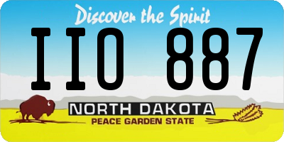 ND license plate IIO887