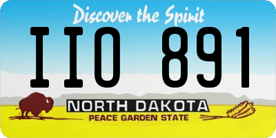 ND license plate IIO891