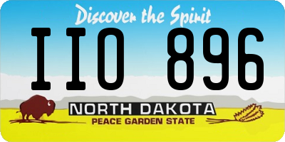 ND license plate IIO896