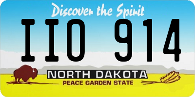 ND license plate IIO914