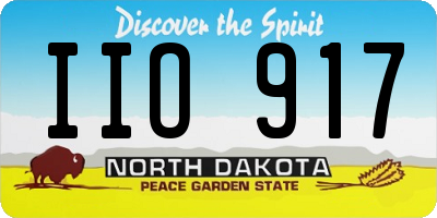 ND license plate IIO917