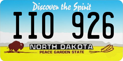 ND license plate IIO926