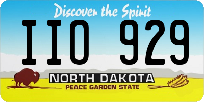 ND license plate IIO929
