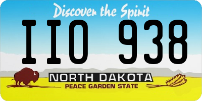 ND license plate IIO938