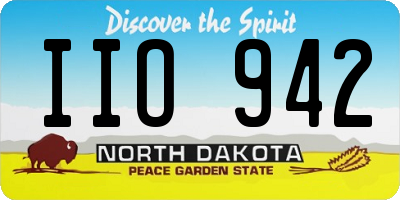 ND license plate IIO942