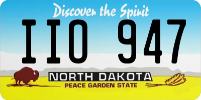ND license plate IIO947