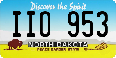 ND license plate IIO953
