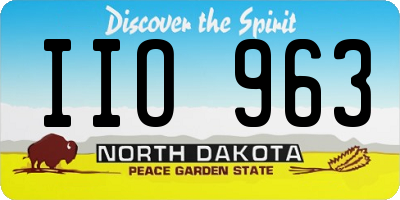 ND license plate IIO963